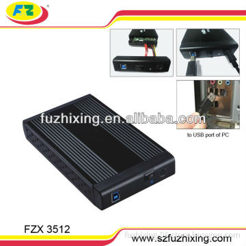FZX3512 High quality 3.5 inch usb3.0 SATA Aluminum external hard disk case/ hdd enclosure